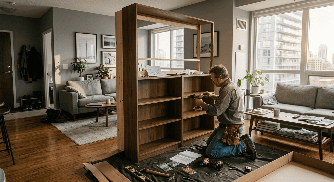 Bookshelf and storage unit assembly Toronto