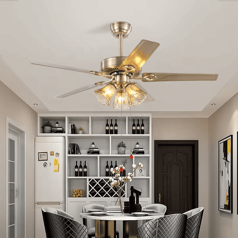 ceiling fan with light installation for airflow and illumination