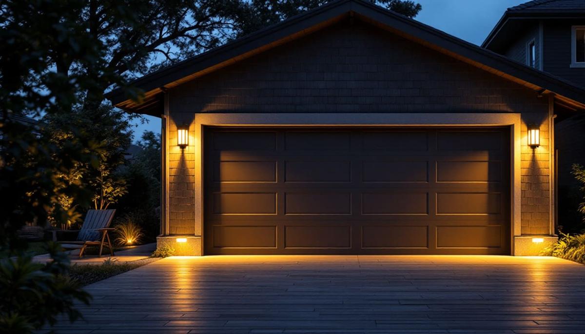 garage and driveway lighting installation for exterior visibility