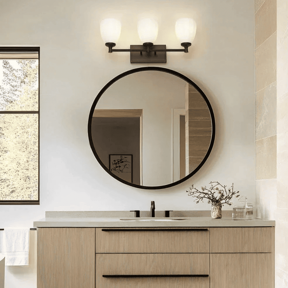 bathroom vanity light installation for mirror lighting