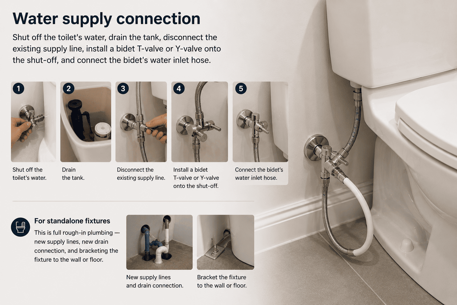 Process step 3: Water supply connection