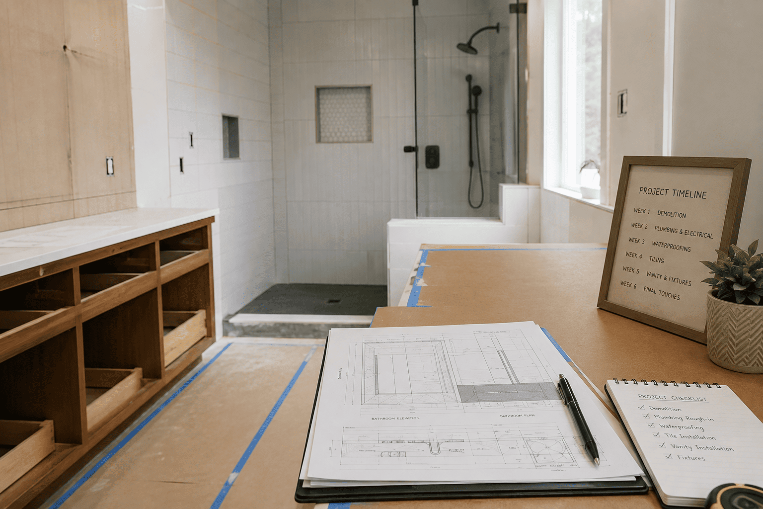 Completed condo bathroom renovation handed over to the client