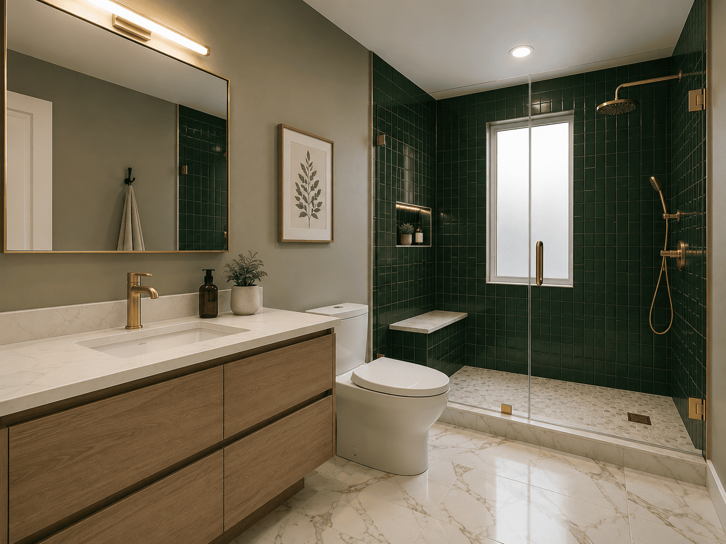 Before and after tub-to-shower conversion Toronto β composite photo