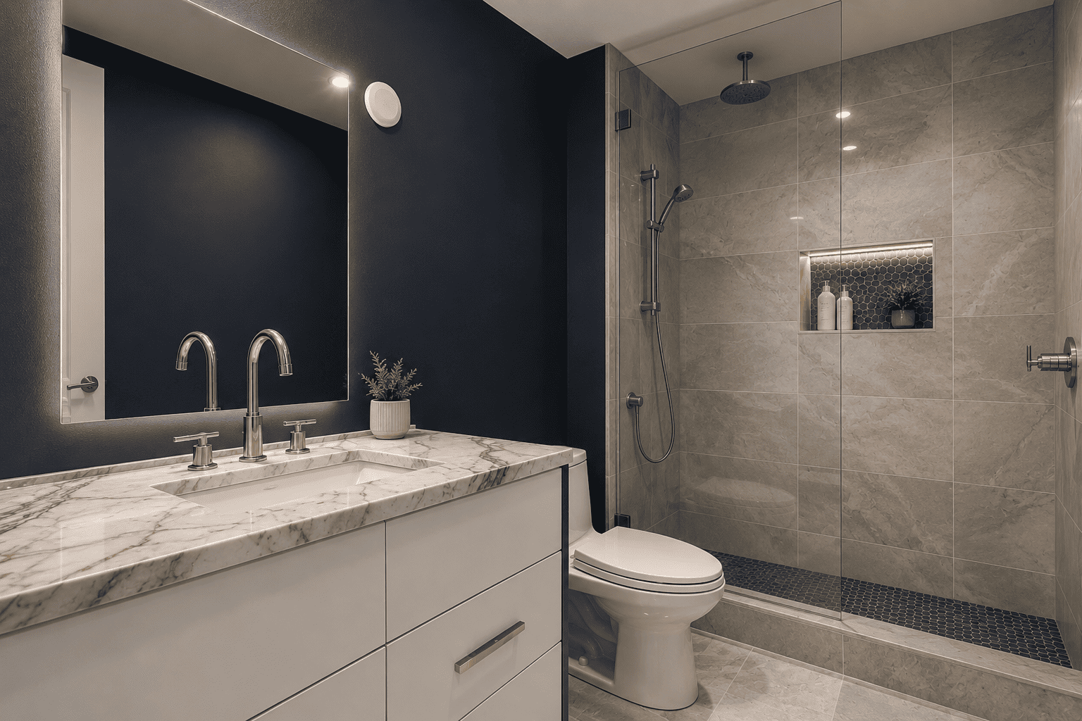 Walk-in shower conversion Toronto β tiled finish