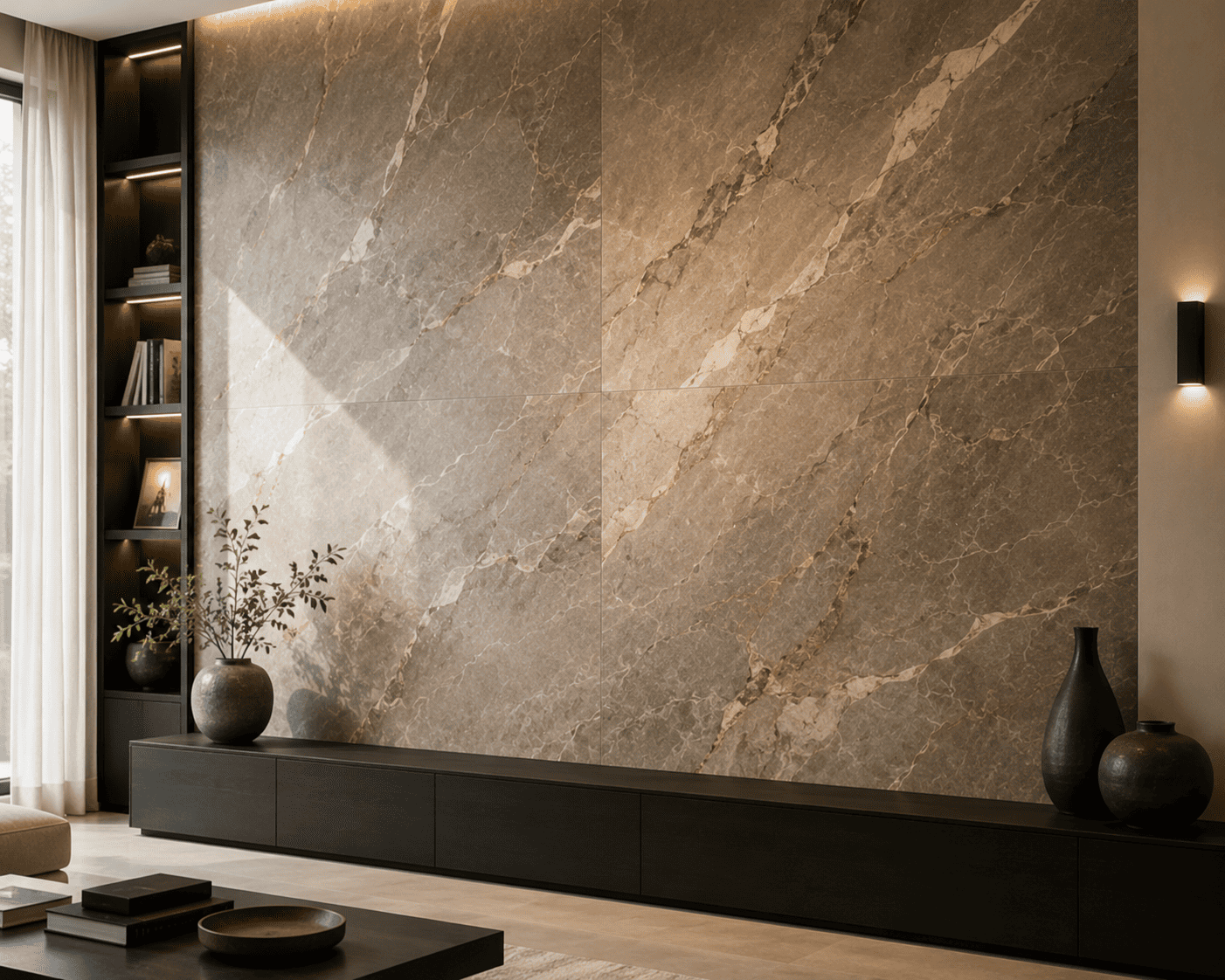Natural stone feature wall tile, GTA renovation project