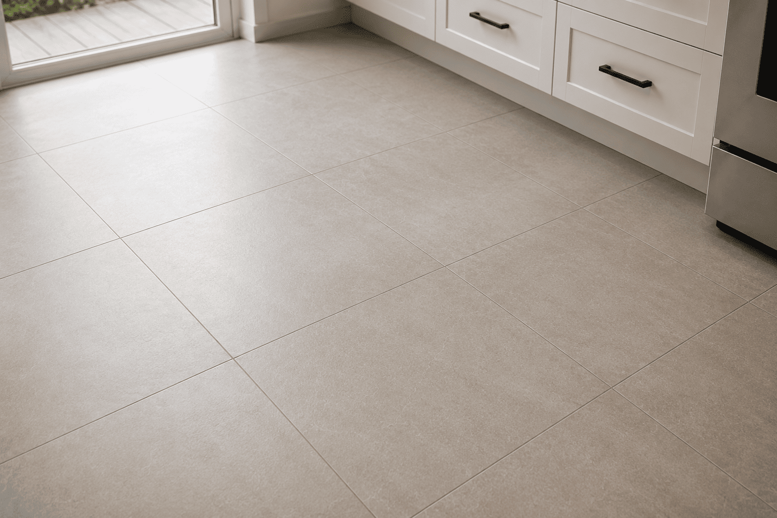 Porcelain floor tile in a Toronto home